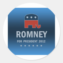 Mitt Romney For President 2012 Round Sticker
