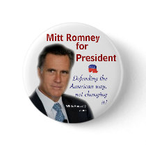 Mitt Romney for President Pinback Button