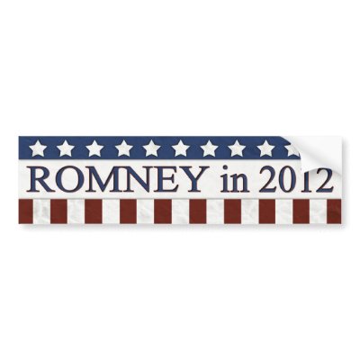 Mitt Romney in 2012 Bumper Sticker