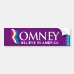 Mitt Romney Logo Believe In America Bumper Sticker