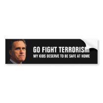 Mitt Romney on fighting terrorism Bumper Stickers