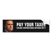 Mitt Romney on redistributing wealth Bumper Stickers