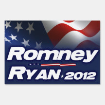 Mitt Romney Paul Ryan 2012 Lawn Sign