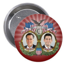 Mitt Romney Paul Ryan Photo Buttons