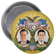 Mitt Romney Paul Ryan Photo Pinback Buttons