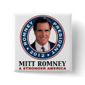 Mitt Romney President 2012 button