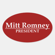 Mitt Romney President Oval Sticker