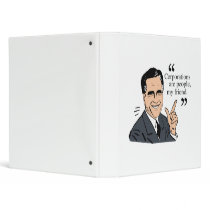 Mitt Romney Quotes color Vinyl Binders