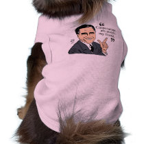 Mitt Romney Quotes color Dog Tshirt