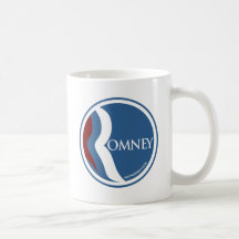 Mitt Romney "R" Logo Circle (Blue) Coffee Mugs