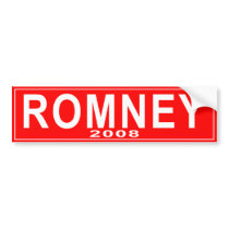Mitt Romney Red 2008 Bumper Sticker bumper stickers