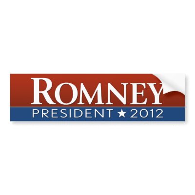 Mitt Romney - red white blue design Bumper Sticker