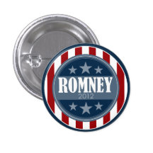 Mitt Romney  - retro stars and stripes Pinback Buttons