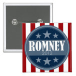 Mitt Romney  - retro stars and stripes Buttons