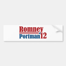 Mitt Romney Rob Portman 2012 Bumper Stickers
