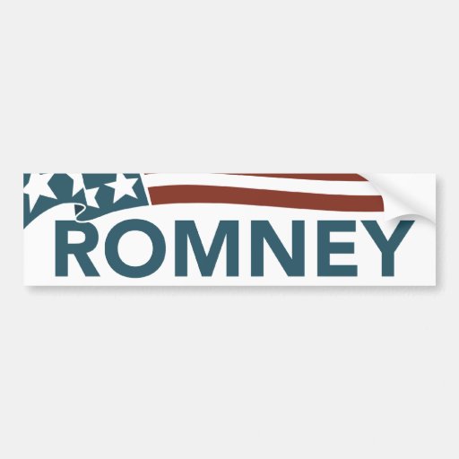Mitt Romney Ryan Faded Flag Bumper Sticker