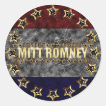 Mitt Romney Stars and Stripes. Sticker