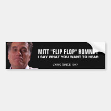 Mitt Romney - The Flip Flopper Bumper Stickers