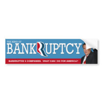 Mitt Romney - The King of Bankrupcty Bumper Sticker