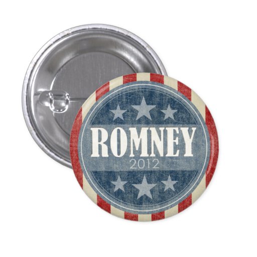 Mitt Romney  - vintage stars and stripes Pinback Buttons