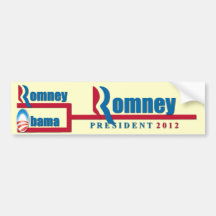 Mitt Romney vs Barack Obama Bracket 2012 Bumper Sticker