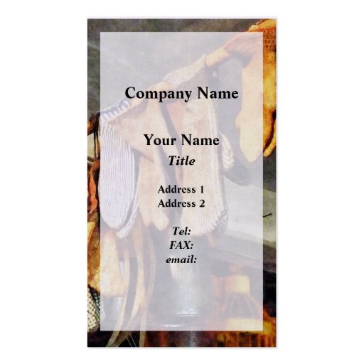 Mittens in General Store Business Cards (front side)