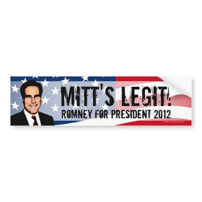 Funny Political Bumper Sticker on Mitts Legit Funny Mitt Romney Political Decal Bumper Sticker