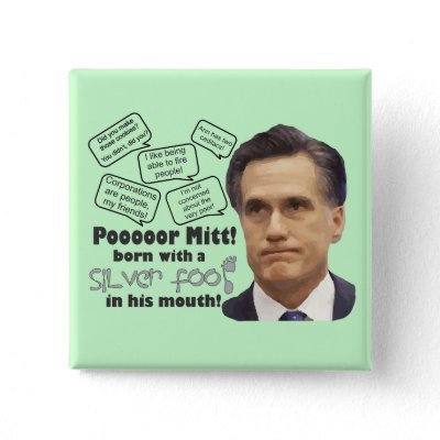 Mitt's Silver Foot in Mouth Buttons