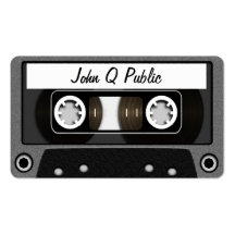 Mix Tape Grey Business Cards