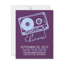 Mix tape of Love Save the Date Announcements