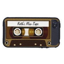 Mix Tape Personalized Gold Cover For iPhone 4