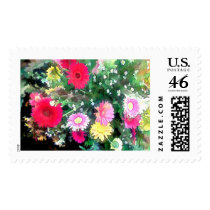 Mixed Asters and Baby's Breath postage