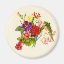 Mixed Flower Bouquet Refrigerator Magnets