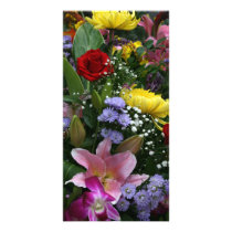 Mixed flowers photo greeting card