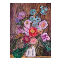 Mixed flowers poster posters