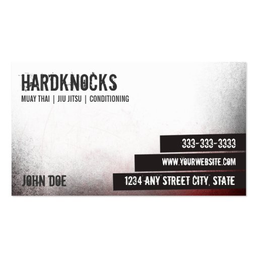 Mixed Martial Art Business Card 5 Class Pass Card (front side)