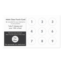 Mixed Martial Arts Business Card loyalty card