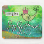 Mixed Media Altered Art Collage Imagine Mousepad