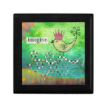 Mixed Media Altered Collage Imagine Jewelry Box
