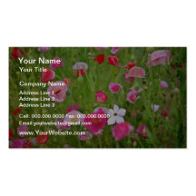 Mixed Poppies flowers Business Card Templates