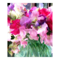 Mixed Sweetpeas in a Jar posters by ElainePlesser Mixed Sweetpeas in a Jar posters