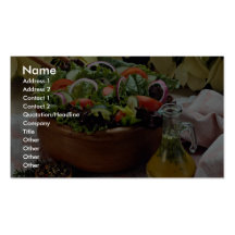 Mixed vegetable salad business card templates