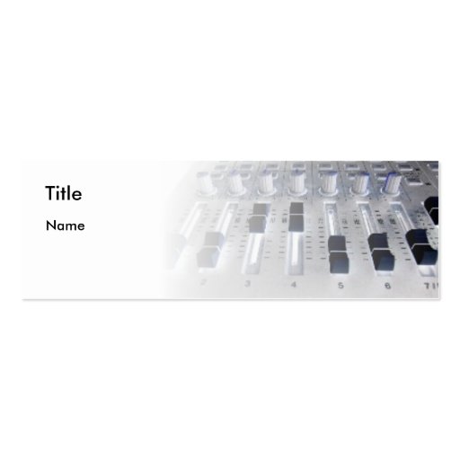 Mixer Studio Recording Sound Engineer Business Cards (back side)