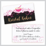 mixing bowl whisk baker pastry chef business card