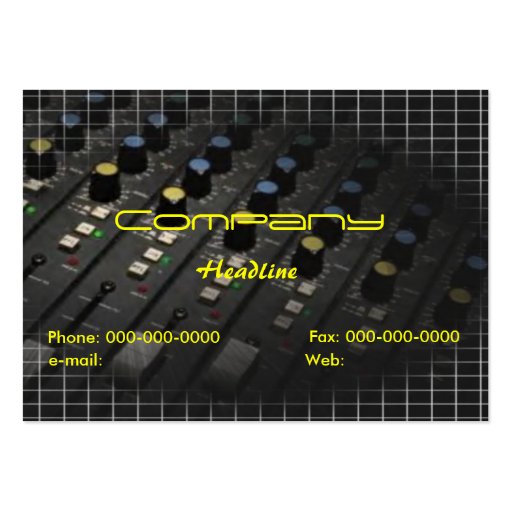 Mixing Desk Business Card (front side)
