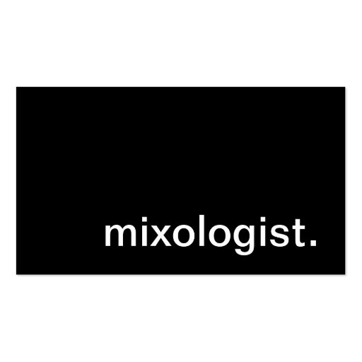 Mixologist Business Card
