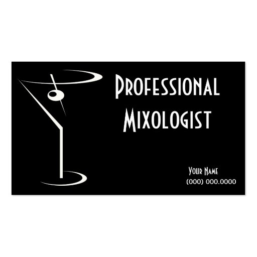 Mixologist Business Cards