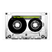Mixtape 80s Retro Clear Cassette Business Cards