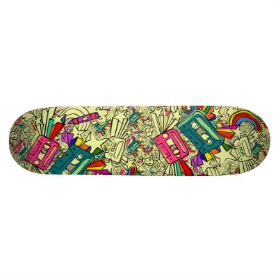 Mixtape Freak Out! Skate Board by Krissy_B