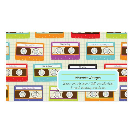 Mixtape Mix Profile Card Business Card (front side)